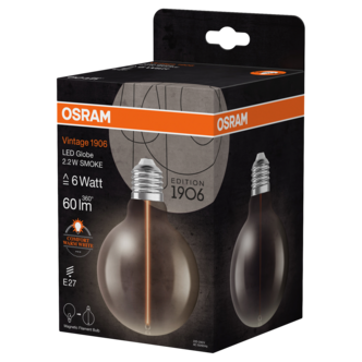Osram Vintage 1906 Smoke E27 LED-lampa magnetiskt filament