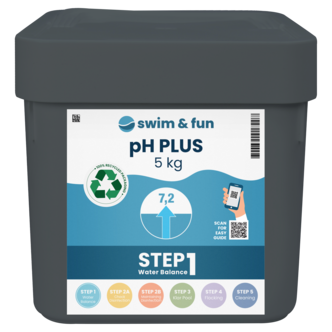 Swim & Fun pH-Plus granulat til basseng, 5 kg