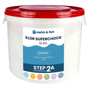 Swim & Fun Poolklor SuperChock, ostabiliserat klor, 10 kg