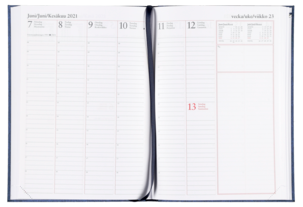 Veckokalender A5 2020-2021, blå