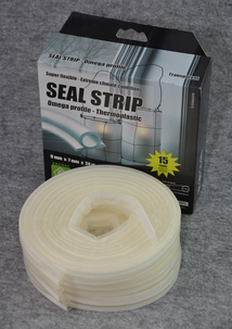 Tetningslist Omega-profil transparent, 1–7 mm, Stokvis Tapes