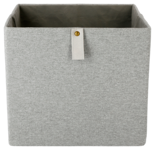 Förvaringslåda kvadrat, linnelook