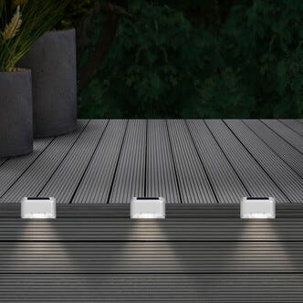 Solcellsbelysning för räcke, 3-pack