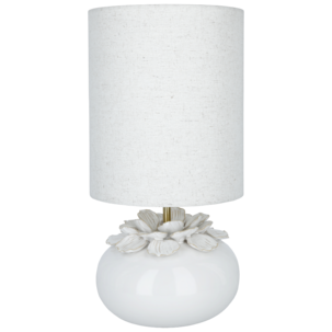 Northlight Minna bordslampa blomma, beige, 43 cm