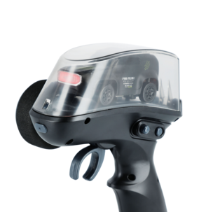 Liten fjernstyrt bil, svart med fjernkontroll, fra 6 år