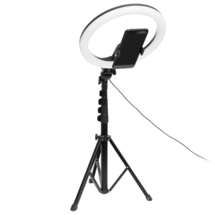 LED ringlight med stativ, för mobil, 1,55 m