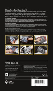 Autonpesusarja, mikrokuituinen kuivausliina, puhdistusliina, pesukinnas, 6 osaa