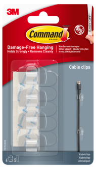 Command kabelhållare inomhus, 4-pack