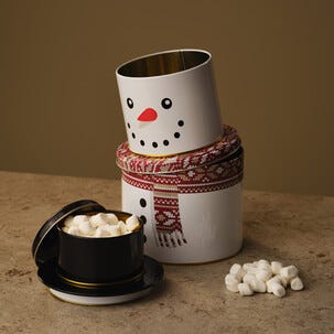 Plåtburk jul, rund med lock, 3-pack