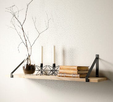 Hyllkonsol svart, 2-pack