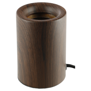 Deco bordslampa E27 metall med mörk träoptik, Northlight