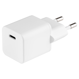 USB-C PD Laturi, jossa johto ja pidike, 1 m, 20 W