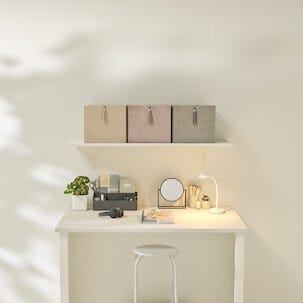 Tannglass med rominndeling, beige