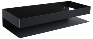 Kylpyhuoneen hylly, korkeat reunat, musta