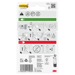 Command selvklebende strips M, bad, 1,3 kg, 8-pakning