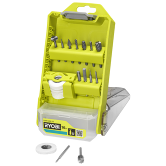 Ryobi RAR100K-16 kit för snideri/gravyr, 16 delar