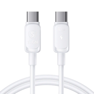 SiGN USB-C till USB-C-kabel 100W, vit