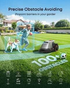 Eufy E18 robotgressklipper uten kantledning, 1200 m2