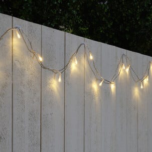 LED lyslenke Northlight, varmhvit med gjennomsiktig kabel