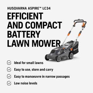 Husqvarna Aspire LC34 gräsklippare 18 V, inkl. batteri