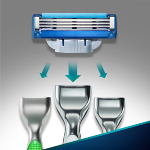 Rakhyvel och 9 rakblad Gillette Mach3 Turbo