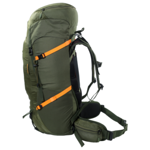 Vandringsryggsäck 60 liter med regnskydd grön