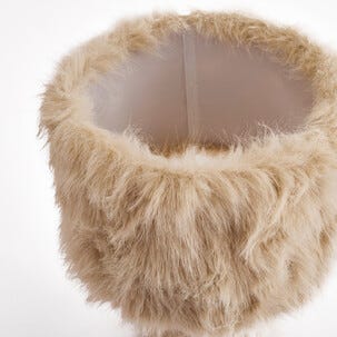 Nortlight Bonnie fluffig bordslampa, beige, 38 cm