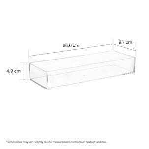 Pinottava säilytyslaatikko kirkasta muovia