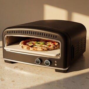 Pizzaovn, elektrisk, med pizzastein, 2200 W, 450 °C