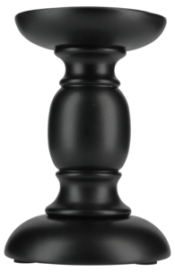 Ljusstake i trä, svart