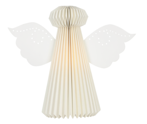 Enkelikoriste paperia, valkoinen, 35 cm