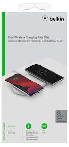 Belkin Boost Charge Dual 10 W, trådlös laddare med plats för två enheter