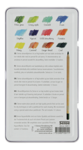 Akvarellpennor Sense 12-pack