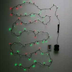 Batteridriven färgad ljusslinga utomhus 5,5 m