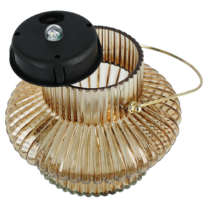 Northlight hengende solcellelykt grønt glass 