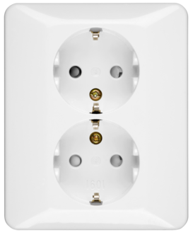 2-vägs infällt vägguttag med låg profil ELKO RS