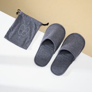 Resetofflor, gästtofflor, spatofflor, återanvändbara, grå