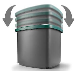 Søppelbøtte Frank avfallskomprimator, 11 liter