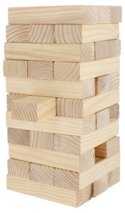 Tumbling Tower spel, välta torn, trä, från 6 år