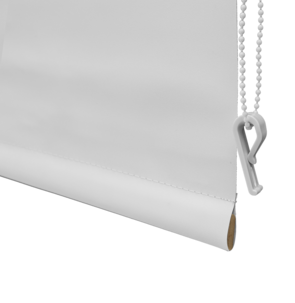 Mörkläggande rullgardin, skruvfri med kulkedja, vit