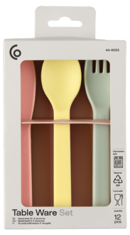 Muoviset aterimet, uudelleenkäytettävät, haarukka veitsi lusikka, 4 hengelle