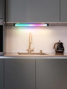 Exibel 360 RGB vegg- og bordlampe med fjernkontroll, 41 cm