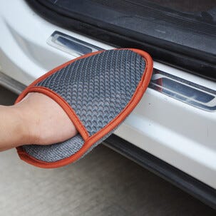 Bilvårdskit mikrofiber torkduk, putsduk, tvättvante, 6 delar