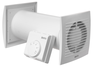 Värmeförflyttare med termostat, väggmontage