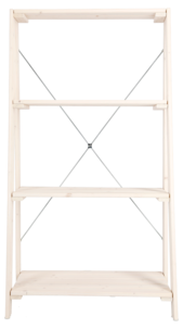 Blomhylla fyra hyllplan, vitlaserad