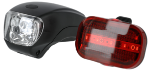 Asaklitt cykellampa fram och bak, komplett kit