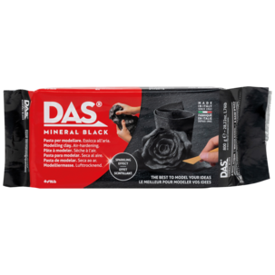 Lufttorkande lera DAS Mineral Black, svart, 800 g