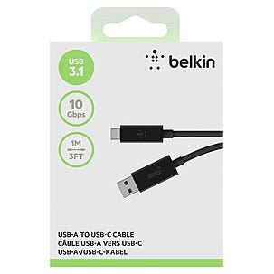 USB-kabel USB-C till USB-A (USB 3.1) Belkin