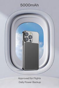 Trådløs magnetisk powerbank, 5000 mAh