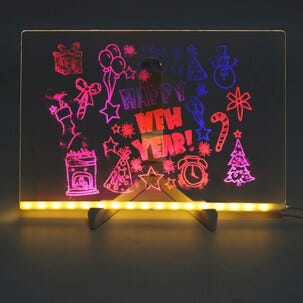 LED-ritplatta 30 x 20 cm med ställ, USB-C